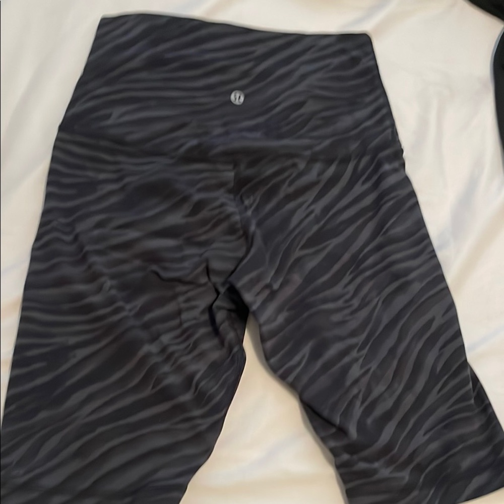Lululemon Black Zebra Print Shorts